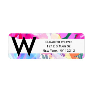 Étiquette Motif de fleurs géométrique Girly de triangle