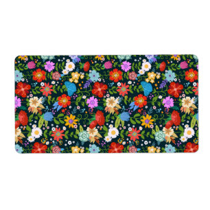 Étiquette Motif de fleurs sans soudure Ditsy-13554