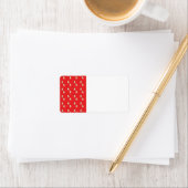 Étiquette Motif de fraises rouges. (En situation)