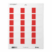 Étiquette Motif de fraises rouges. (Feuille entière)