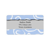 Étiquette Motif De Frottes, Motif À Balayage, Balayage, Bleu (Devant)