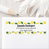 Étiquette Motif de fruits aux citrons jaunes (En situation)