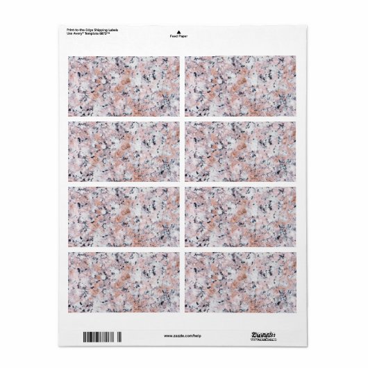 Étiquette Motif de granit (Feuille entière)