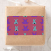 Étiquette motif de lapins de Pâques (En situation)