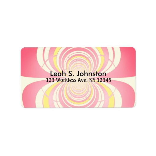 Étiquette Motif de mélon et de spirale jaune (Devant)