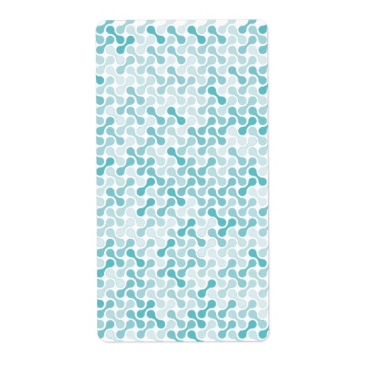 Étiquette Motif de métaball bleu (Devant)