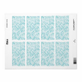 Étiquette Motif de métaball bleu (Feuille entière)