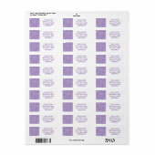 Étiquette Motif de paisley violet (Feuille entière)