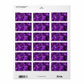 Étiquette Motif de Pâques gothique violet (Feuille entière)