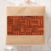 Étiquette Motif de parquet en bois de cerisier (En situation)