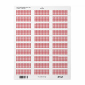 Étiquette Motif de pique-nique (Feuille entière)