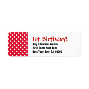 Étiquette Motif de point mignon de polka du premier