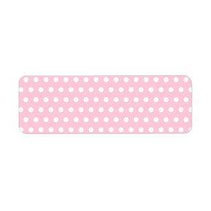 Étiquette Motif de point rose et blanc de polka. Tacheté