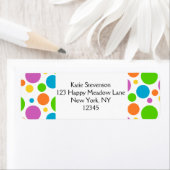 Étiquette Motif de points Polka (En situation)