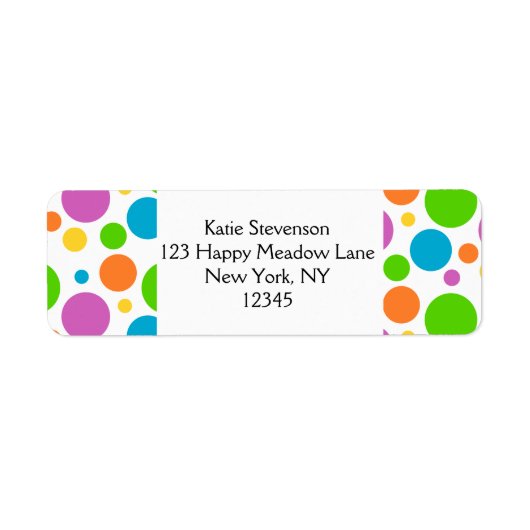 Étiquette Motif de points Polka (Devant)