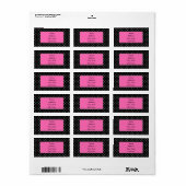 Étiquette Motif de points Polka blanc et noir (Feuille entière)