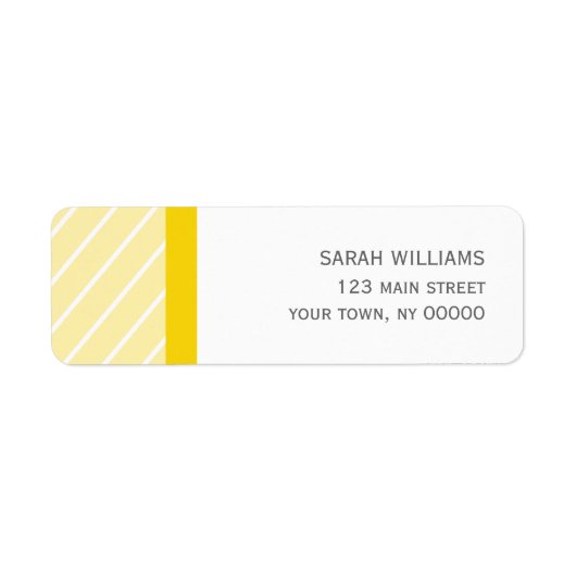 Étiquette Motif de rayures jaunes (Devant)