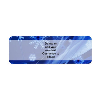 Étiquette Motif de snowflake numérique bleu