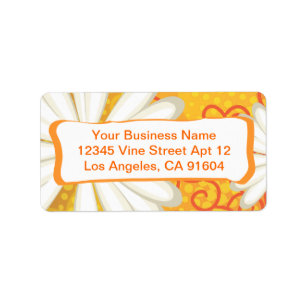 Étiquette Motif de tatouage de marguerite tribale pointillée