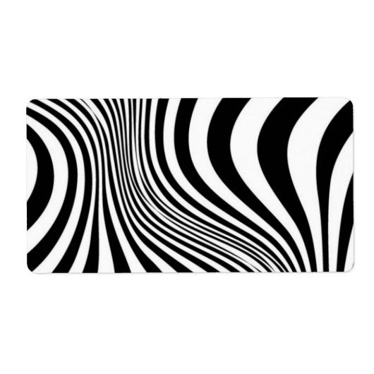 Étiquette Motif de texture d'impression de peau de zèbre (Devant)