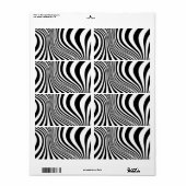 Étiquette Motif de texture d'impression de peau de zèbre (Feuille entière)