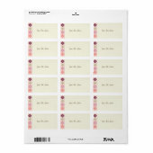 Étiquette Motif de tissus colorés (Feuille entière)