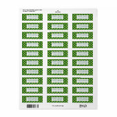 Étiquette Motif de trèfle vert (Feuille entière)