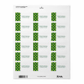 Étiquette Motif de trèfle vert (Feuille entière)