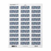 Étiquette motif des coquillages (Feuille entière)