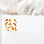 Étiquette Motif des Feuilles d'Automne. (En situation)