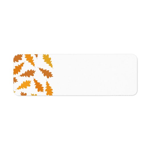 Étiquette Motif des Feuilles d'Automne. (Devant)