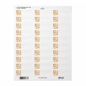 Étiquette Motif des Feuilles d'Automne. (Feuille entière)