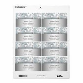 Étiquette Motif des tortues d'argent (Feuille entière)