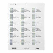 Étiquette Motif diamant de Jacquard bleu et gris de la marin (Feuille entière)