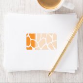 Étiquette Motif d'impression de girafe orange. (En situation)