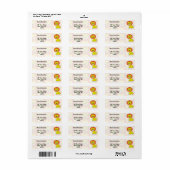 Étiquette Motif d'impression tout bébé lion mignon (Feuille entière)