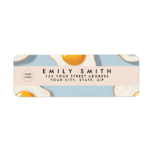 Étiquette Motif d'oeuf Sunny Side Up personnalisé