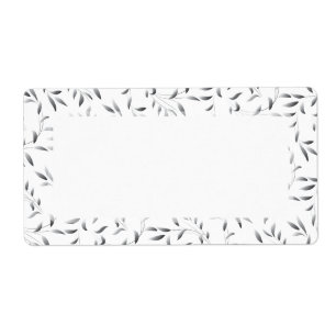 Étiquette Motif élégant de feuille de saule
