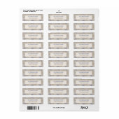 Étiquette Motif élégant de flocon de neige beige (Feuille entière)