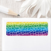 Étiquette Motif empreinte de léopard Rainbow (En situation)
