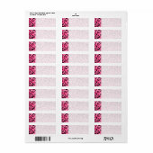 Étiquette Motif Empreinte de léopard rose vif. (Feuille entière)