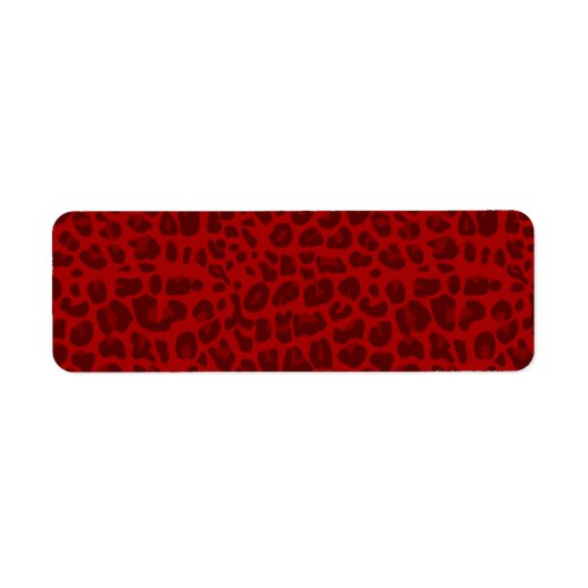 Étiquette Motif empreinte de léopard rouge (Devant)