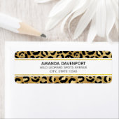 Étiquette Motif Empreinte de léopard sauvage et exotique (En situation)