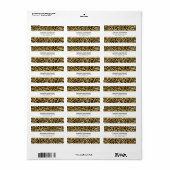 Étiquette Motif Empreinte de léopard sauvage et exotique (Feuille entière)