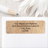 Étiquette Motif en bois brut moderne rustique imprimé (En situation)