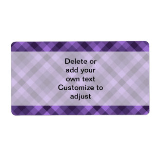 Étiquette Motif en vichy violet