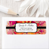 Étiquette Motif floral et aquarelle peinture Abstraite (En situation)