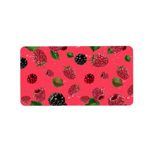 Étiquette Motif framboise (Devant)