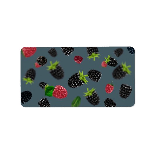 Étiquette Motif framboise 2 (Devant)