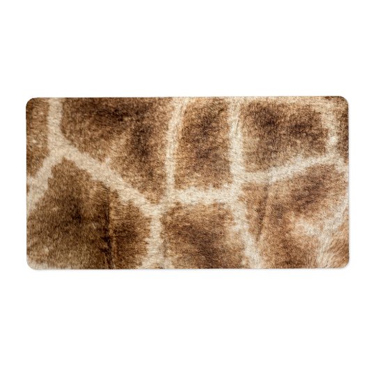 Étiquette Motif Giraffe (Devant)